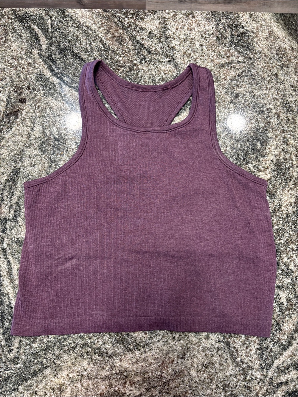 lululemon athletica Ribbed Racerback Crop Tank - Plum size 10